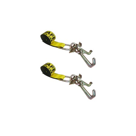 Tie 4 Safe 2 Inch x 10 Foot Yellow Replacement Strap - Pack of 2